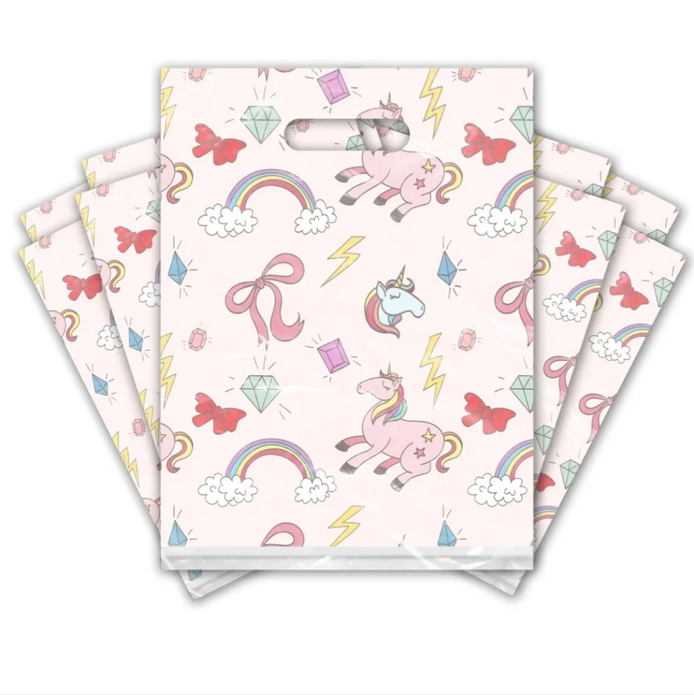 🍉 9x12 Rainbow Unicorn Designer Poly Bags With Handle!